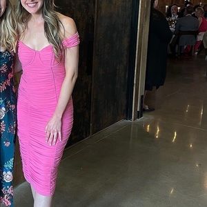 Tabitha Midi Dress Bubblegum Pink from REVOLVE